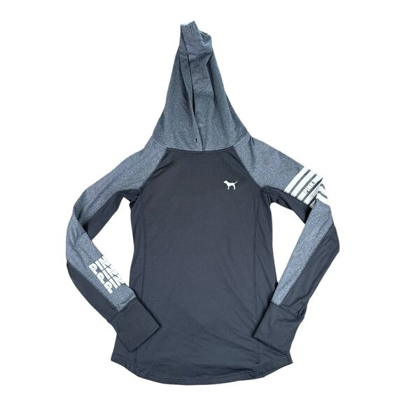 PINK Victoria Secret Women Ultimate Hoodie Small Gray Polyester Blend - Picture 1 of 10